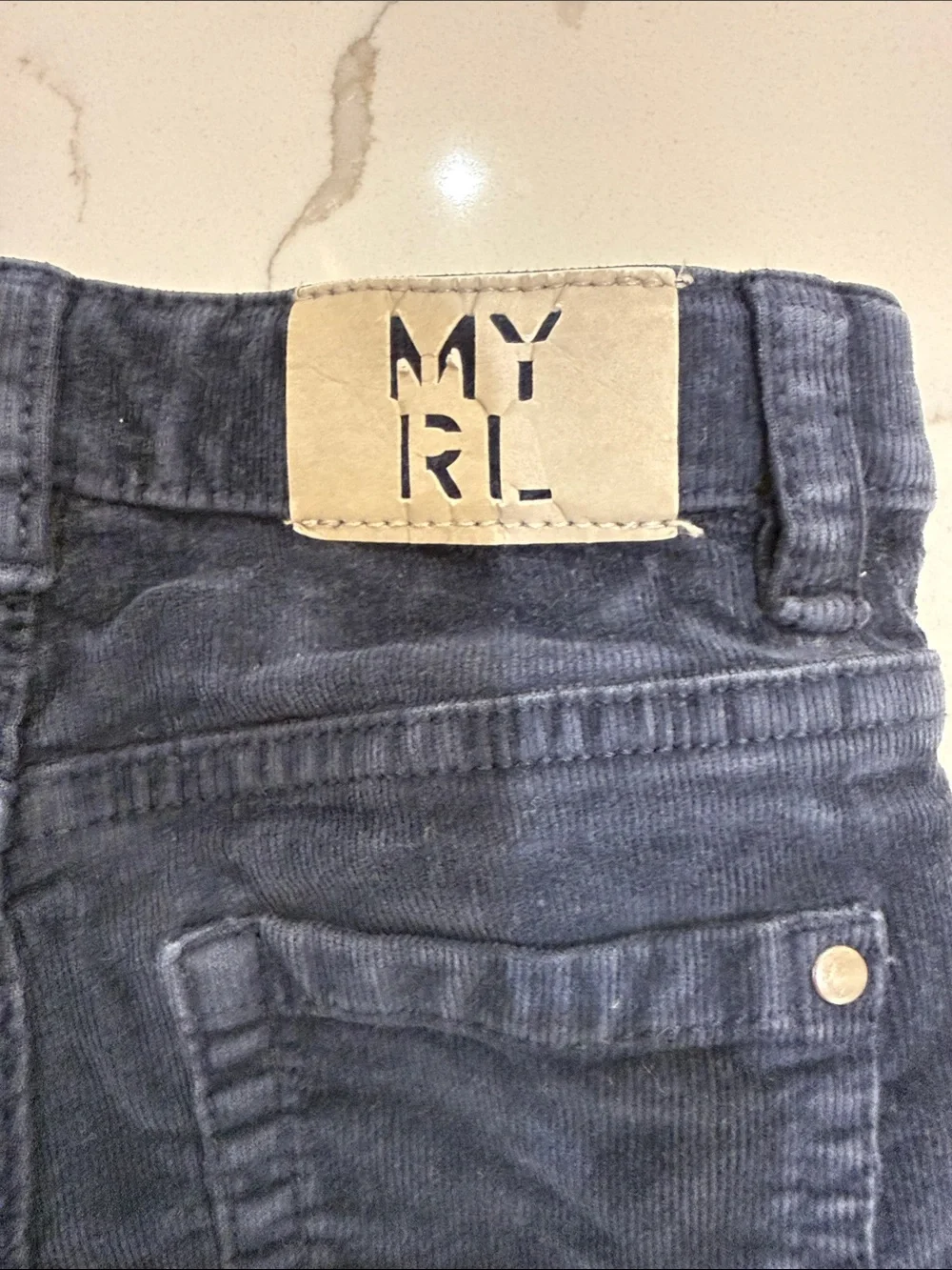 Mayoral Slim Fit Cord Pant in Navy 2T